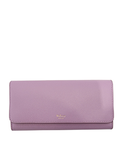 Mulberry Continental Wallet Leather, Lilac, YVC1, 3*